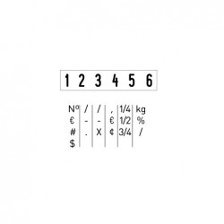 Numerador Trodat 5546 de 6 xifres composició bandes