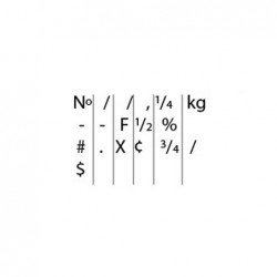 Numerador Trodat Printy 4846 de 6 xifres (sense placa) de 4 mm. caràcters especials