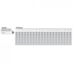 Numerador Trodat 15320, 20 bandes de 3 mm. caràcters especials