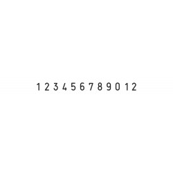 Numerador Trodat 15412, 12 bandes de 4 mm.
