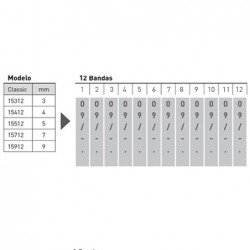 Numerador Trodat 15912, 12 bandas de 9 mm. caracteres especiales