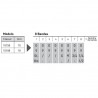 Numerador Trodat 15188, 8 bandes de 18 mm. caràcters especials