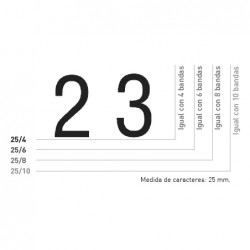 Numerador gegant Image 25/10, 10 bandes, 25 mm.