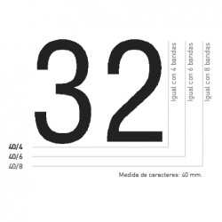 Numerador gegant Image 40/4, 4 bandas, 40 mm.