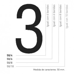 Numerador gegant Image 50/10, 10 bandes, 50 mm.