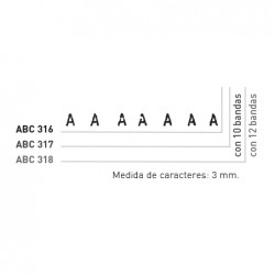 Abecedario IMAGE ref. ABC 317 de 3 mm. 10 bandas