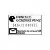 Fechador numerador REINER DN53A-6, 6 cifras con placa de 50 x 30 mm.