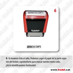 Goma de text per aparell Trodat